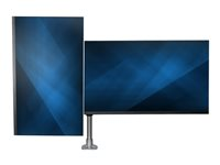 StarTech.com Desk Mount Dual Monitor Arm, Premium Articulating Monitor Arm, up to 27" VESA Mount Displays, Height Adjustable Monitor Mount, Rotating/Swivel/Tilt, Desk Clamp/Grommet, Silver - Easy & Quick Assembly (ARMDUALPS) - Kit de montage - bras réglable - pour 2 écrans LCD - aluminium - argent - Taille d'écran : 13"-27" - montrable sur bureau - Conformité TAA ARMDUALPS