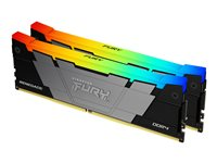 Kingston FURY Renegade RGB - DDR4 - kit - 16 Go: 2 x 8 Go - DIMM 288 broches - 4266 MHz / PC4-34100 - CL19 - 1.2 V - mémoire sans tampon - non ECC - noir KF442C19RB2AK2/16