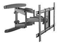 StarTech.com Support mural pour télévision à écran plat de 32" à 70" 45 kg - Multidirectionnel - Acier robuste - Pour TV LCD / LED - Kit de montage (support mural, clé, 2 crochets verticaux, 2 crochets horizontaux) - pour TV - plastique, acier - noir - Taille d'écran : 32"-70" - montable sur mur - pour P/N: HDMIPLATE FPWARTB2