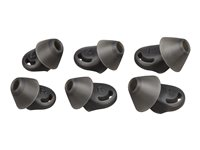 Poly - Embout auriculaire pour casque Bluetooth - moyen - noir (pack de 2) - pour Poly Voyager 6200 85Q33AA