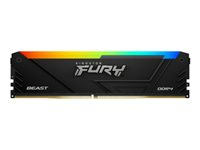 Kingston FURY Beast RGB - DDR4 - module - 16 Go - DIMM 288 broches - 3200 MHz - CL16 - 1.35 V - mémoire sans tampon - non ECC - noir KF432C16BB12A/16