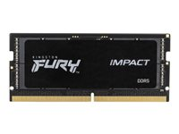 Kingston FURY Impact - DDR5 - module - 16 Go - SO DIMM 262 broches - 6000 MHz / PC5-48000 - CL38 - 1.35 V - mémoire sans tampon - on-die ECC - noir KF560S38IB-16